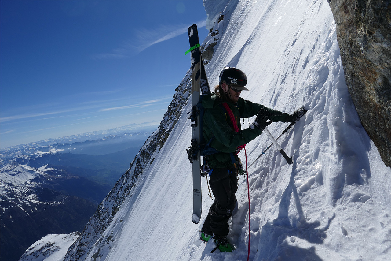 Fletschhorn parete nord Alle porte dei 4000 metri di altitudine