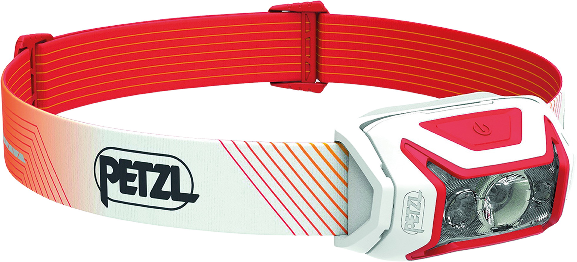 Lampe Frontale PETZL ACTIK - 450 Lumens, Faisceaux Multiples, Rouge, Hybride Piles/Batterie