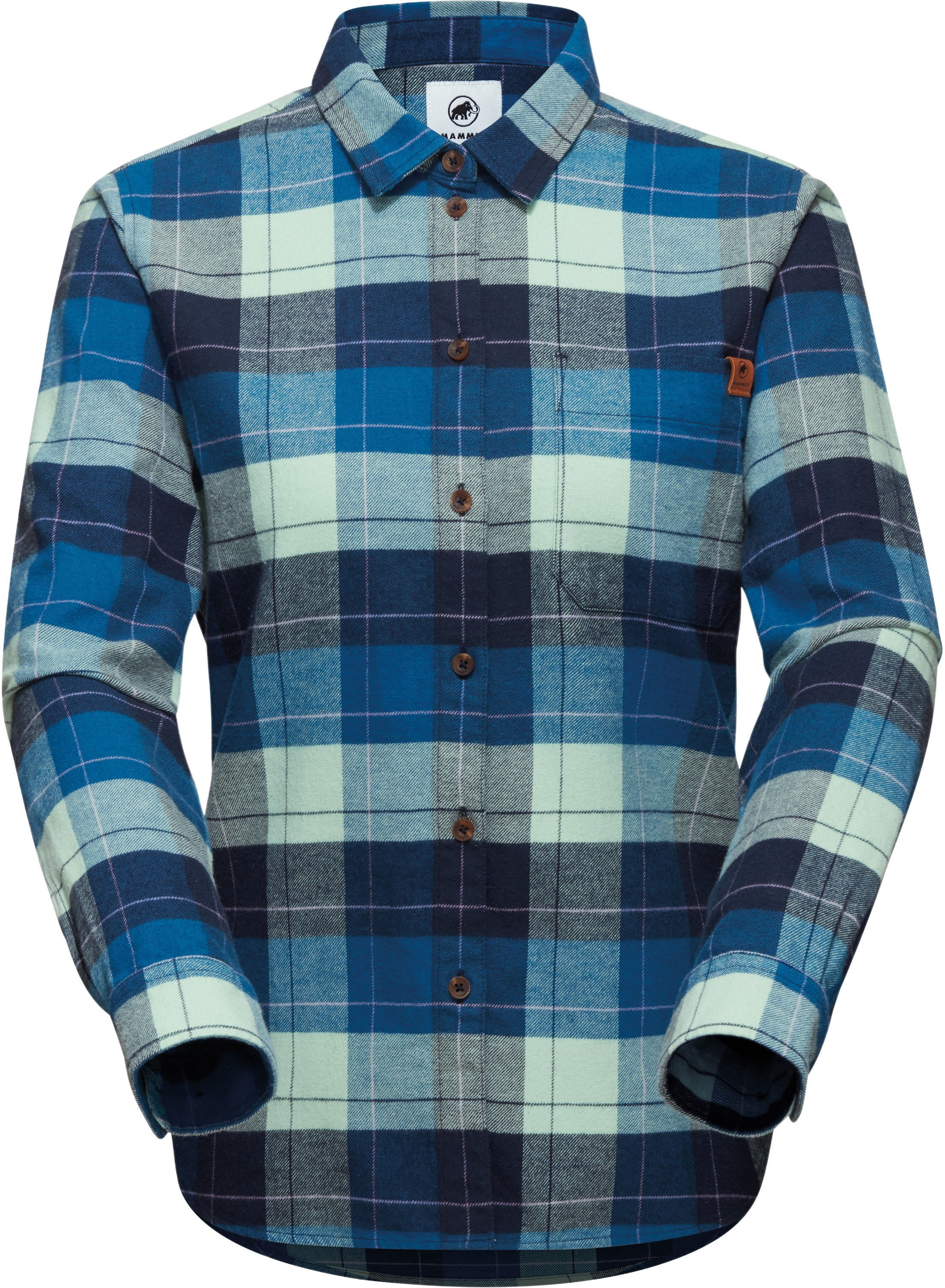 Chemise Femme Mammut Manches Courtes - Taille M - Carreaux Orange - Randonnée Outdoor