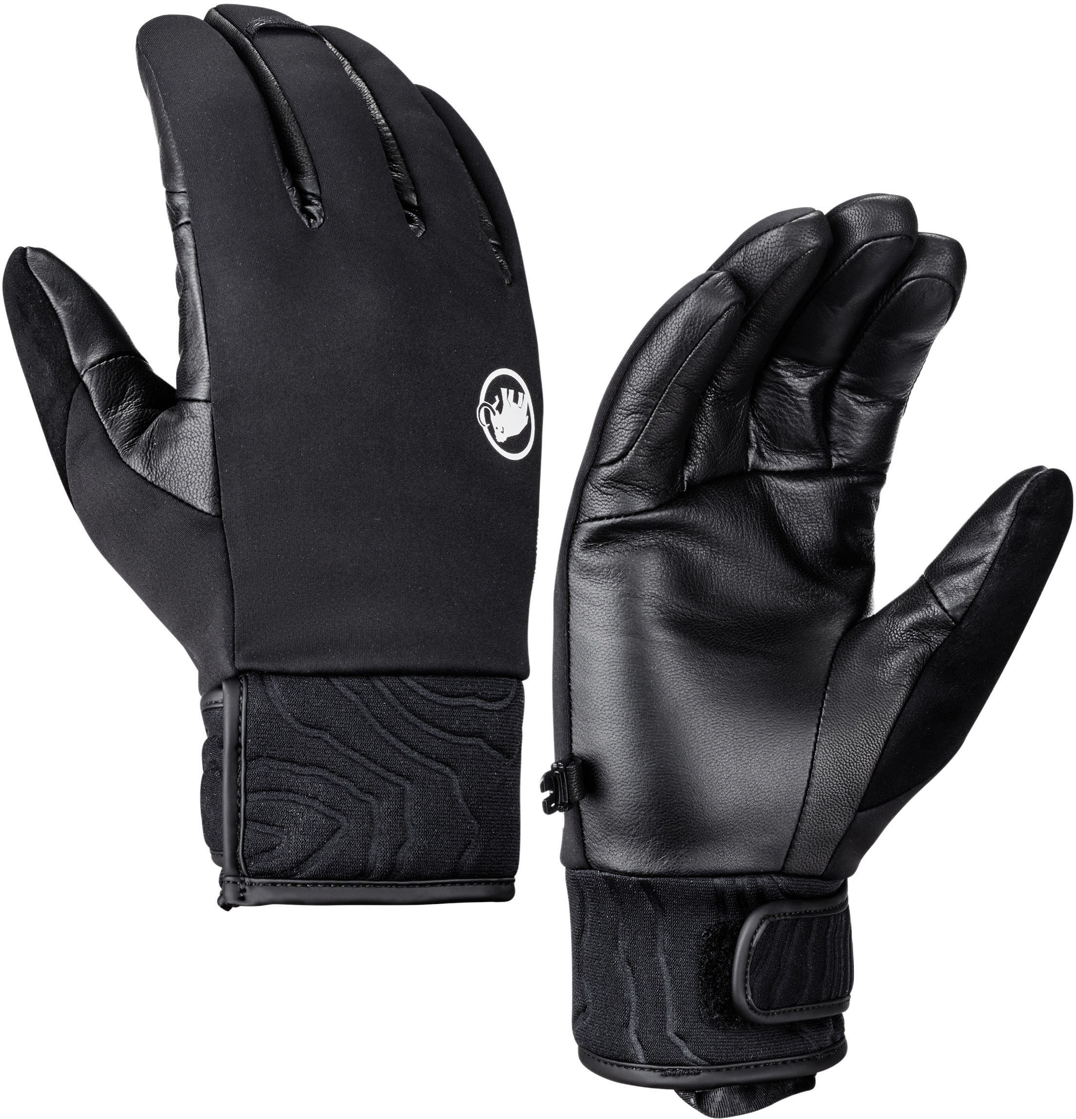 Gants Mammut Pordoi Pour Via Ferrata Et Escalade – Tige Dyneema, Paume Cuir Synthétique, Renforts, Bracelet Velcro – Unisexe
