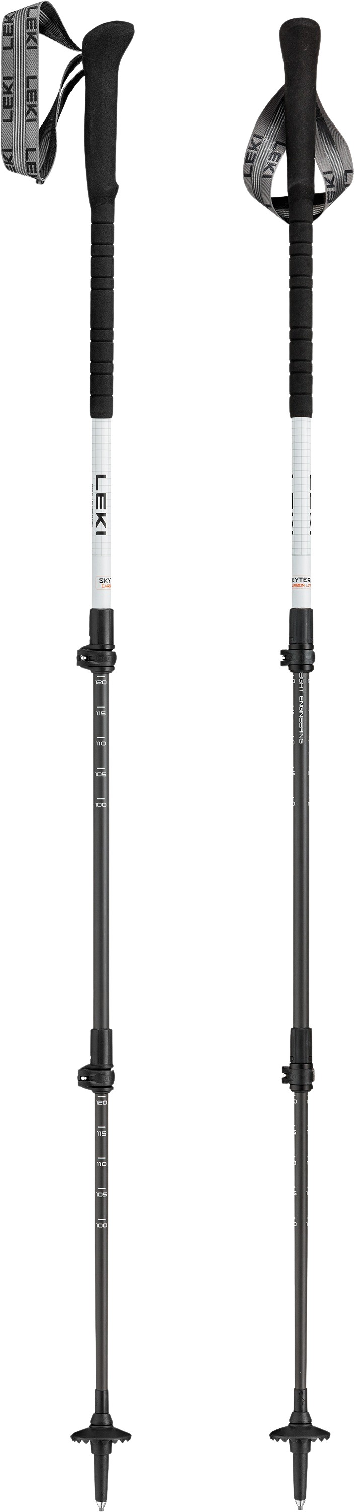BIA Reinhold Carbon - Bastoncini Da Trekking Ultraleggeri In Carbonio 220g - Telescopici 115-135 Cm Con Accessori